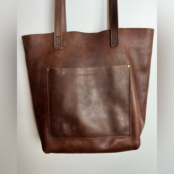 Portland Leather Goods  Dark Brown Leather Tote Bag - Picture 2 of 16